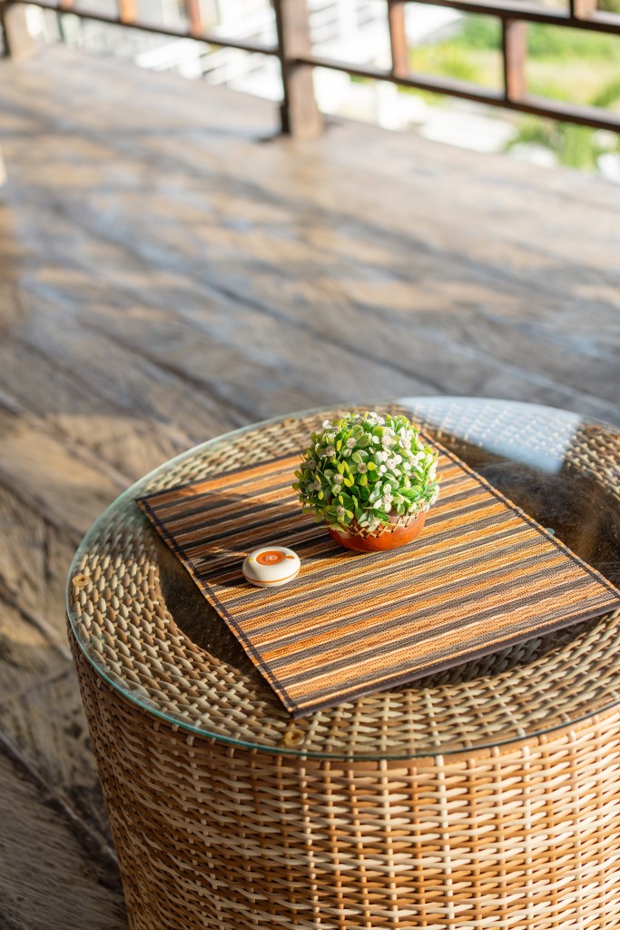 Call button on a short table