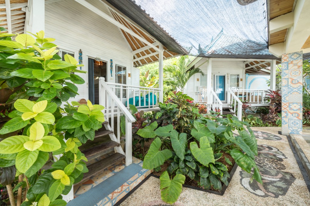 Front view of the bungalow