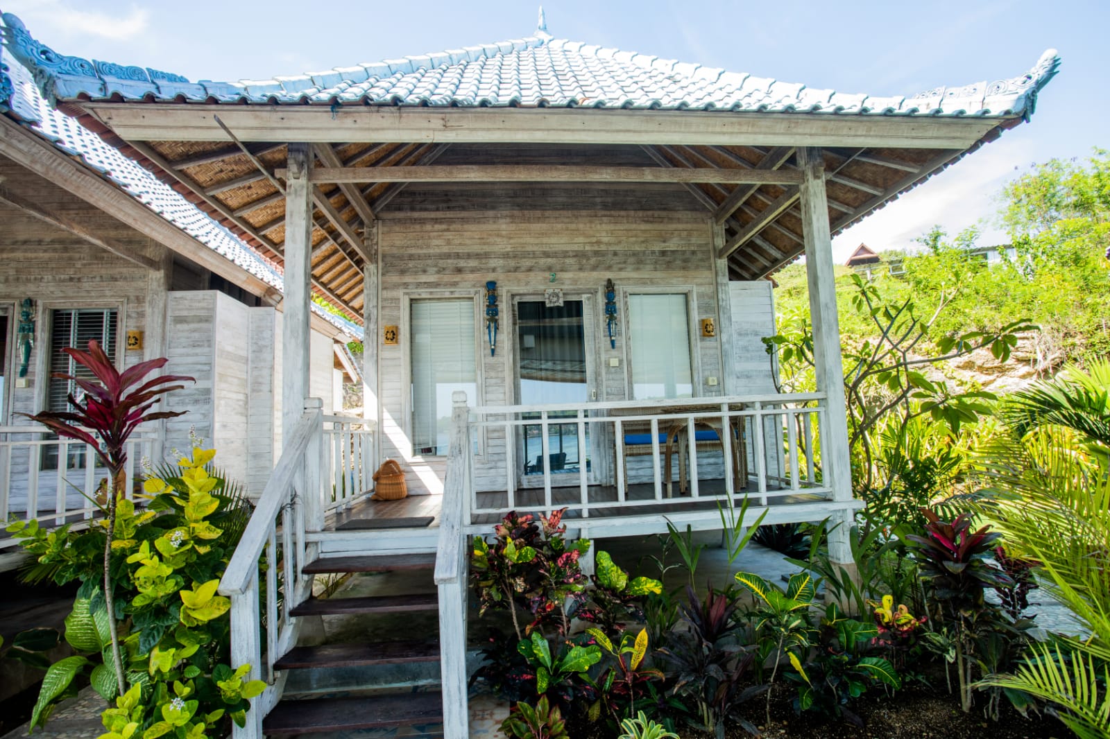 Front view of the bungalow