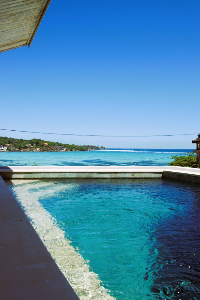 View to ocean from family room pool