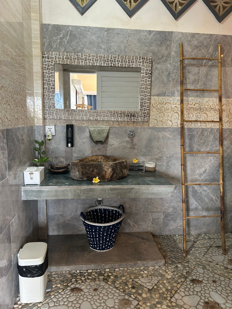 Bathroom sink of family room one