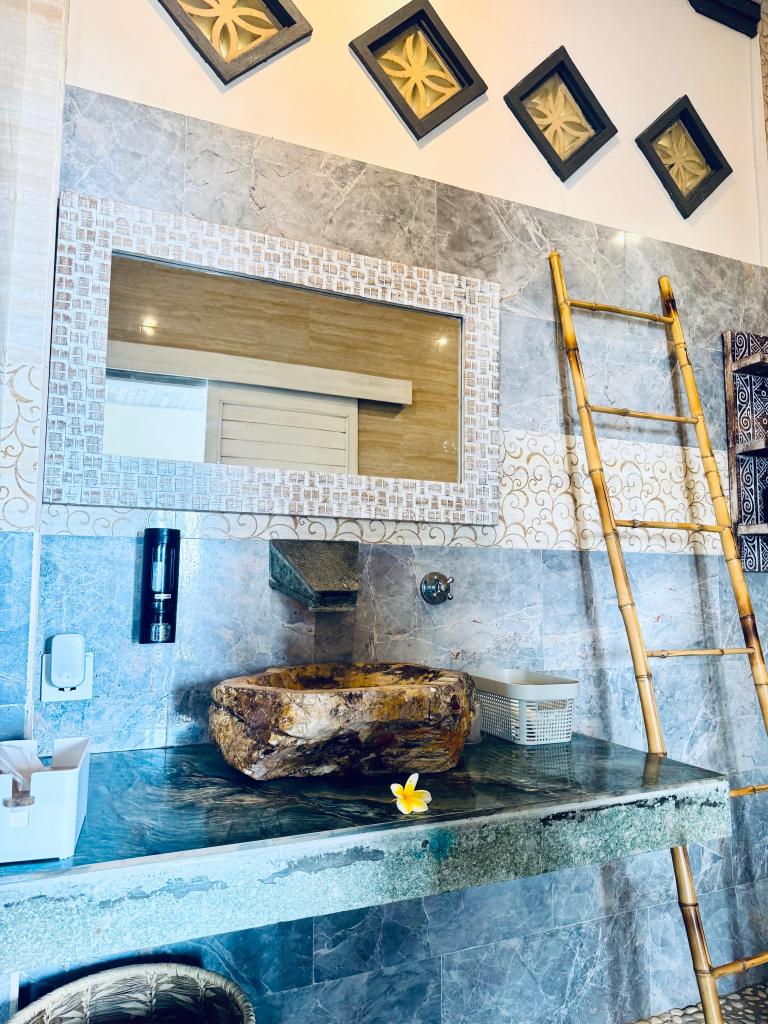 Bathroom sink of ocean room one