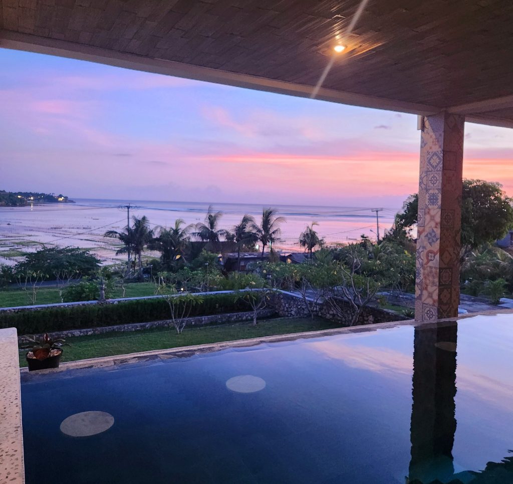 Pool sunset